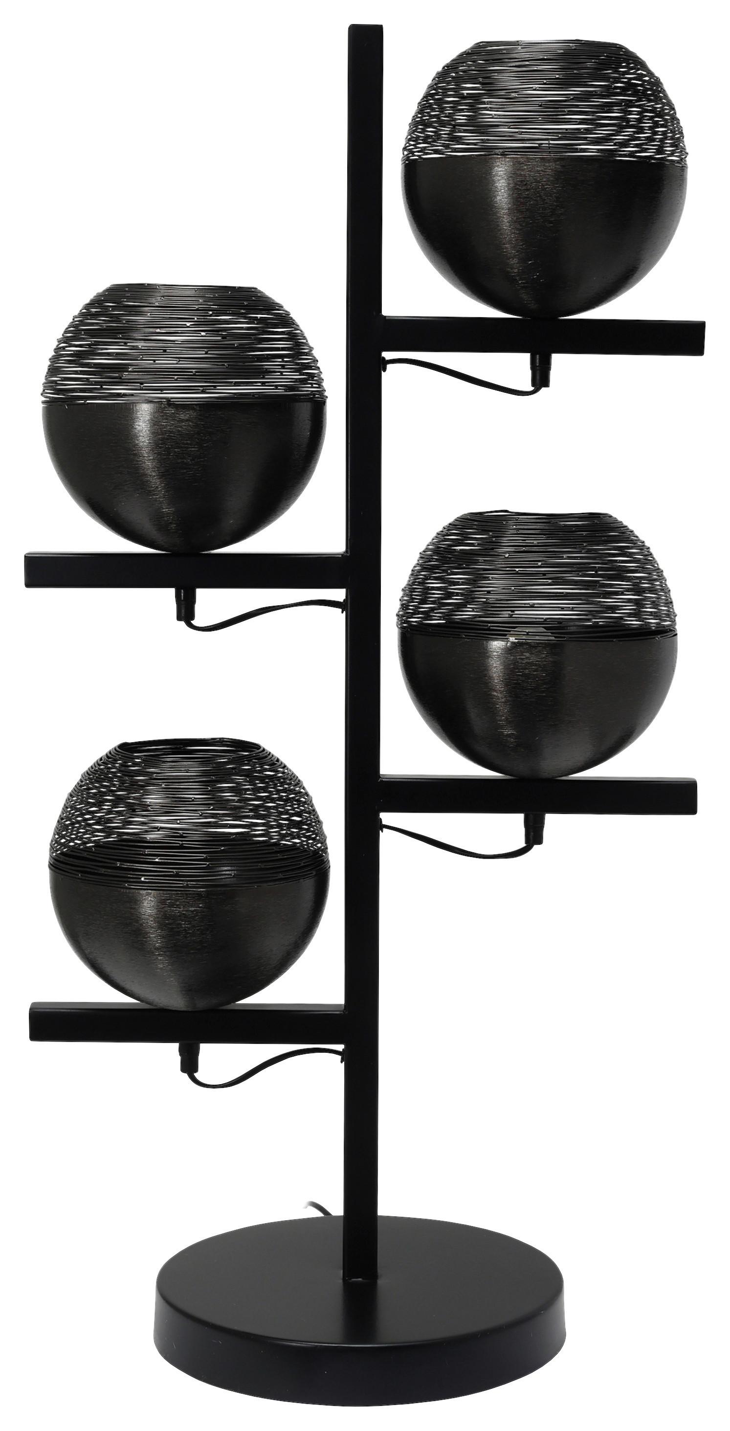 Stehleuchte Eclipse 125 Schwarz - Schwarz, Basics, Metall (31/39/92cm) - Kayoom
