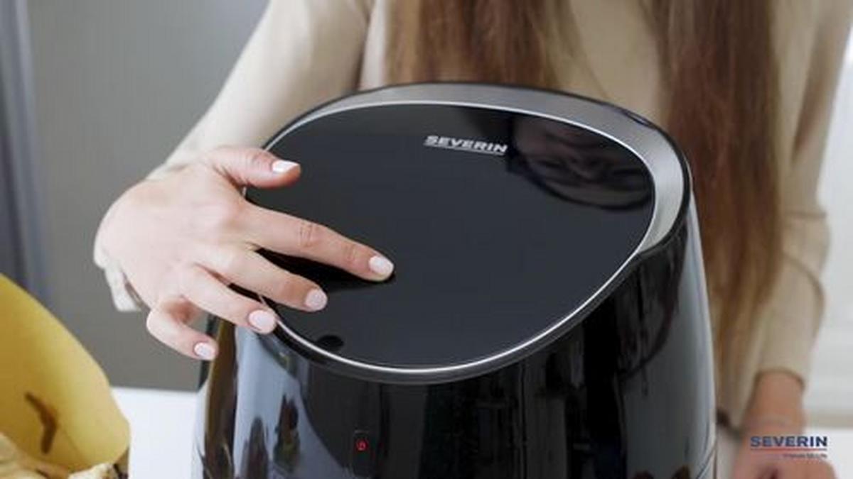 FRYTKOWNICA BEZTŁUSZCZOWA FR 2445 - kolor srebrny/czarny, Modern, tworzywo sztuczne/metal (31,5/41,0/35,0cm) - Severin