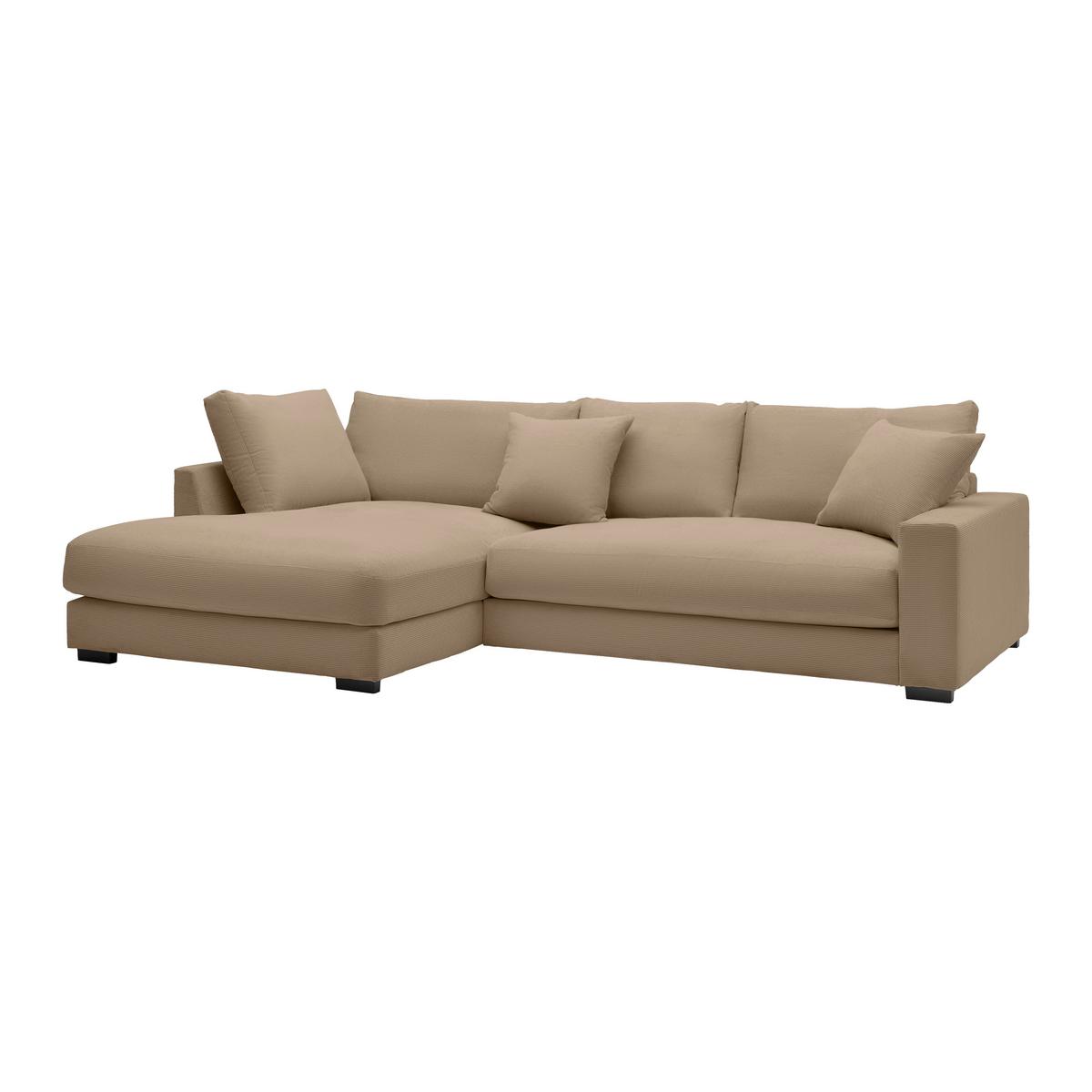 Kutna Garnitura Pedro - smeđa/crna, Moderno, tekstil/plastika (190/300cm) - Mömax