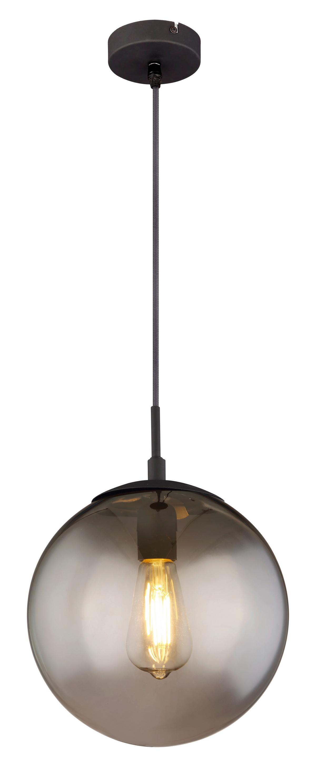 Viseča Svetilka 15830h Blama - črna, Design, kovina/steklo (25/120cm) - Globo