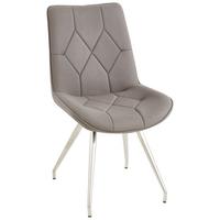 KRZESŁO HENRY - kolor stalowy/szary, Design, metal/tkanina (51/89/66cm) - Novel