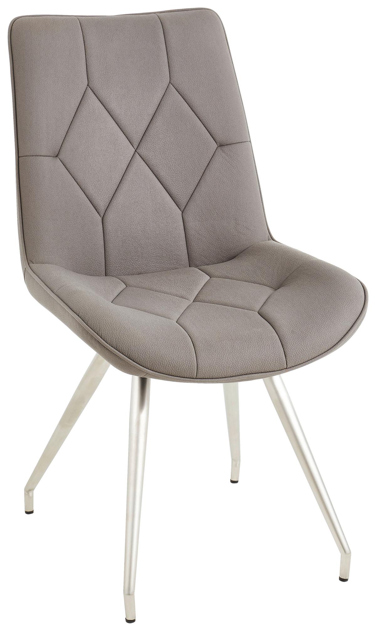 KRZESŁO HENRY - kolor stalowy/szary, Design, metal/tkanina (51/89/66cm) - Novel