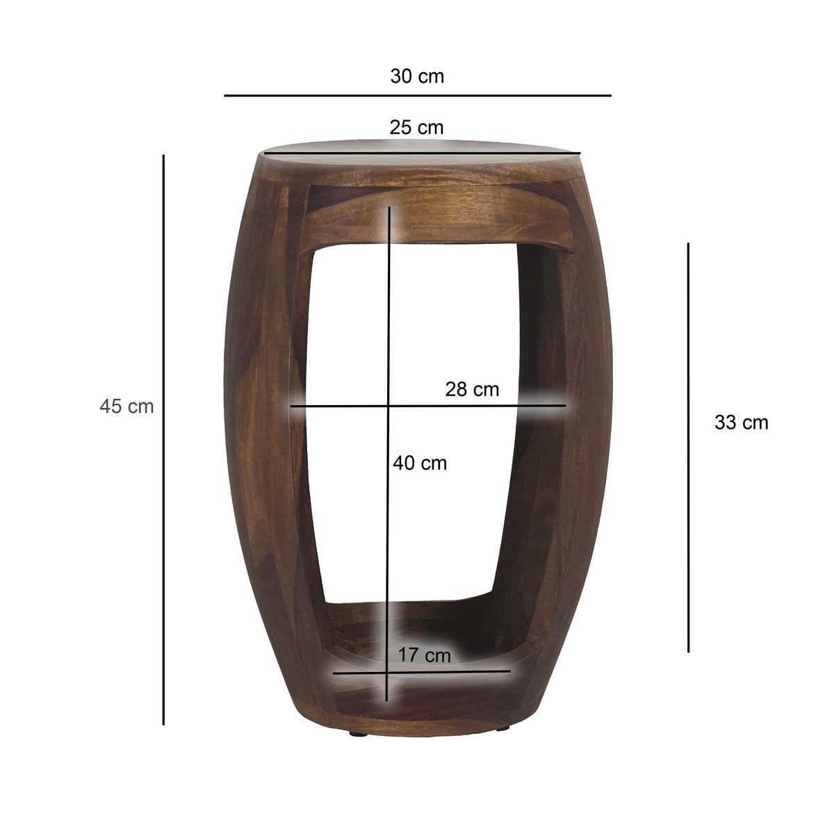 Masă Auxiliară Wl7.411 - maro, Design, lemn (30/30/45cm) - MID.YOU