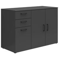 Kommode Multistauraum Graphitfarben - Anthrazit/Graphitfarben, MODERN, Holzwerkstoff/Kunststoff (120/83/52cm) - 24Bottles