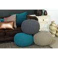 SITZKISSEN Aline in Petrol, ca. 50x30xm - Petrol, Textil (55/35cm) - PREMIUM LIVING