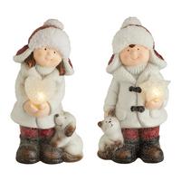 LED-Dekoleuchte Marian in div. Designs - Weiss/Braun, Konventionell, Keramik (15.5/28cm) - Modern Living