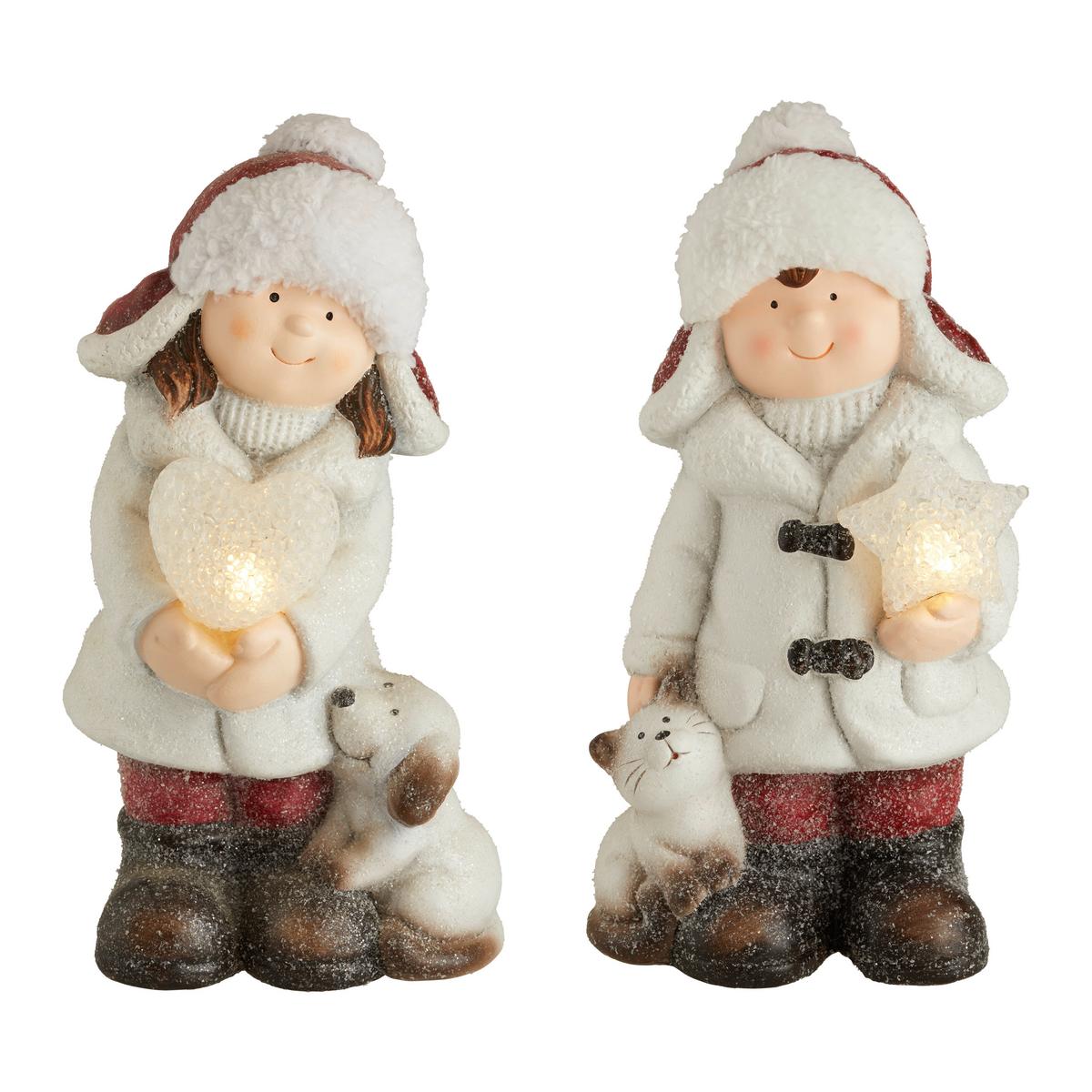 LED-Dekoleuchte Marian in div. Designs - Weiss/Braun, Konventionell, Keramik (15.5/28cm) - Modern Living