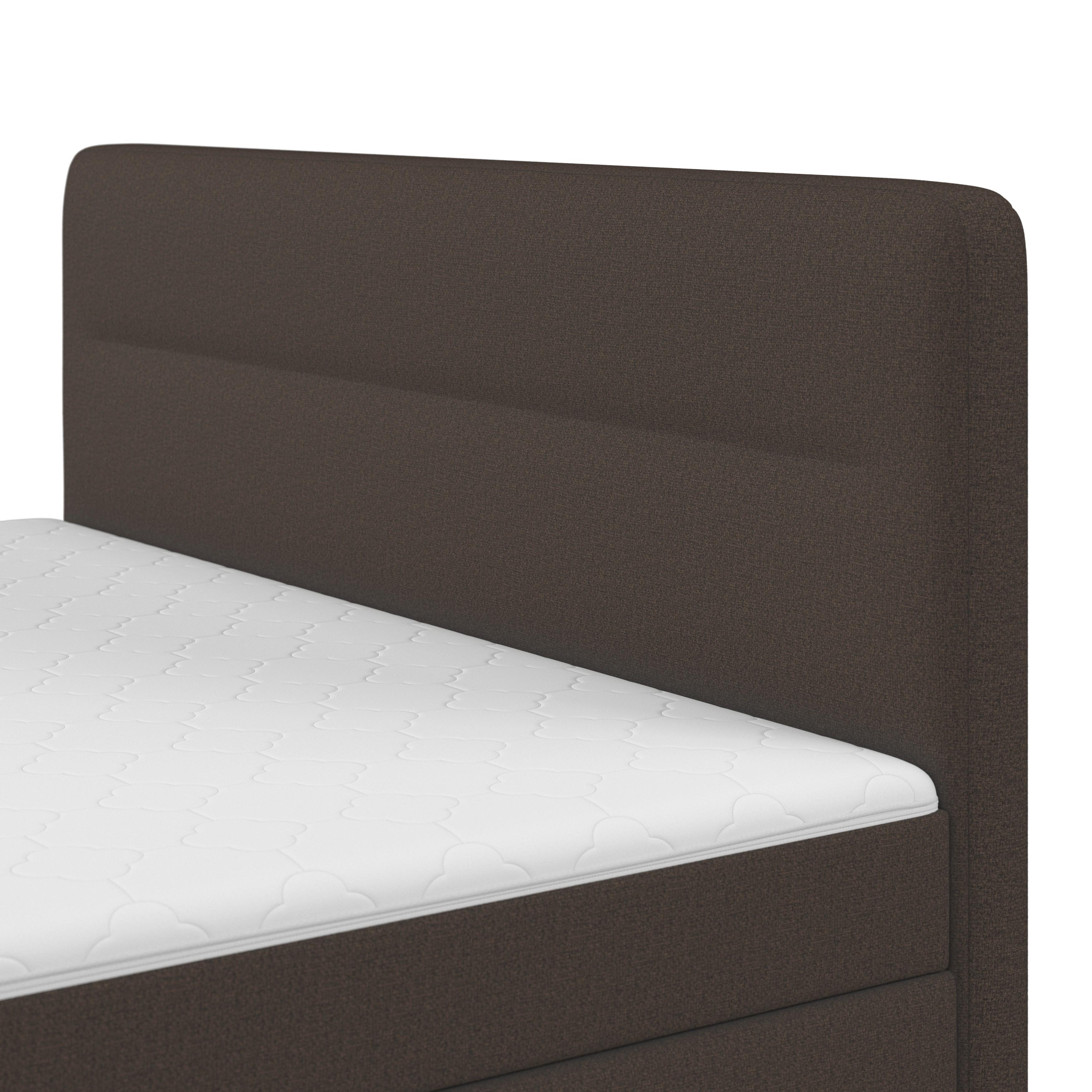Boxbett Marco ca. 180x200 cm Braun - Schwarz/Braun, MODERN, Holz/Kunststoff (180/200cm) - Bessagi Home