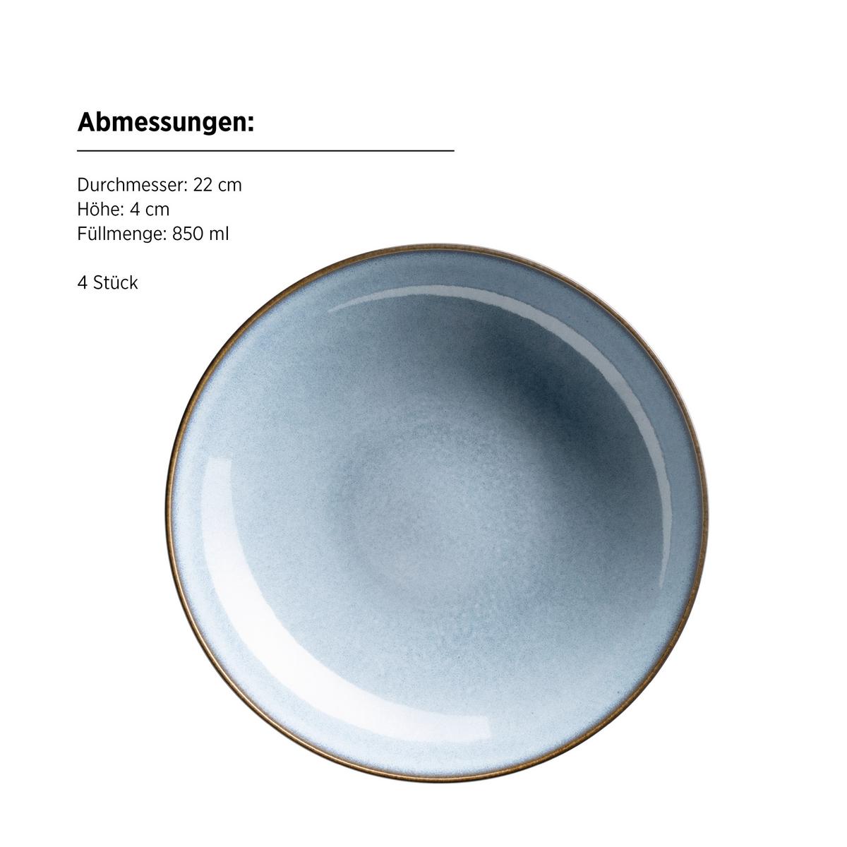 TAFELSERVICE 935607 SMOKYS TAFELSERVICE - Blau, Basics, Keramik - Mäser