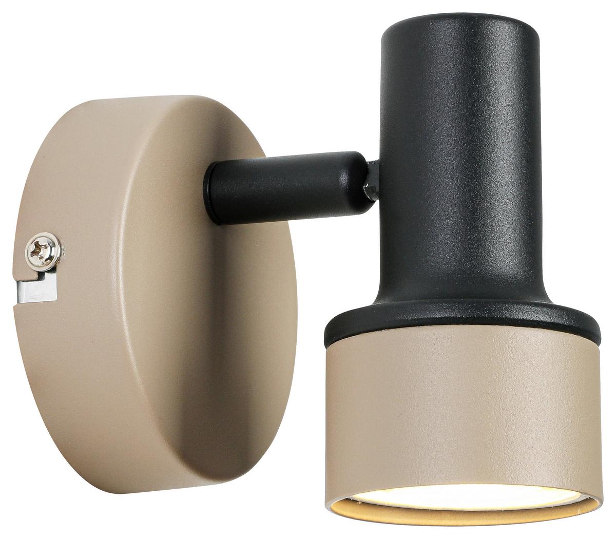 Reflektor Simba - črna/peščene barve, Romantika, kovina/umetna masa (10,8/8/9,7cm) - Mömax