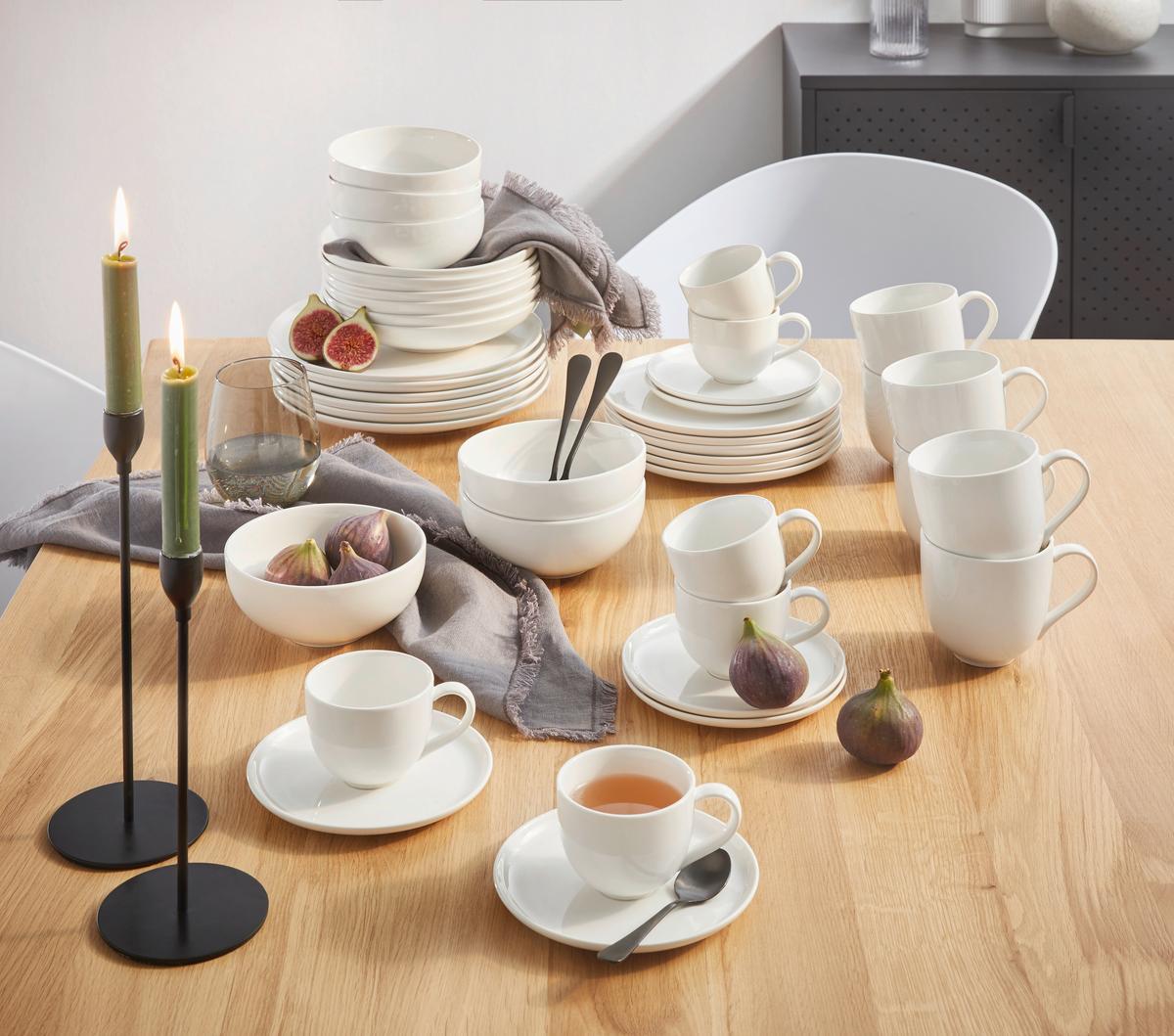 SERWIS OBIADOWO-ŚNIADANIOWY SKAGEN - biały, Design, ceramika - Ritzenhoff Breker