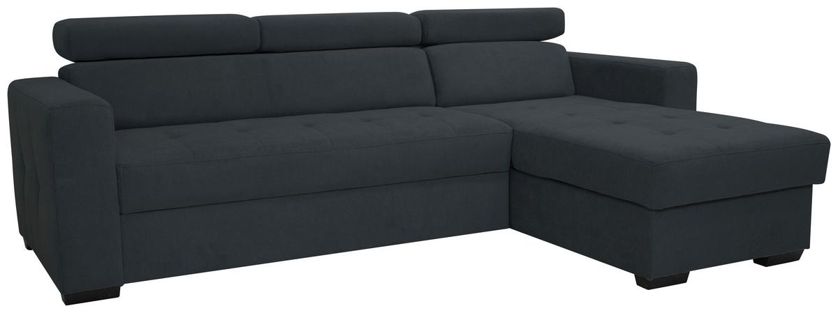 Kutna Garnitura Marco - crna, Konvencionalno, drvni materijal/drvo (238/78-94/170cm) - Modern Living