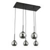 HÄNGLAMPA LUFOO - kromfärg/svart, Modern, metall/glas (75/25/120cm) - Mömax