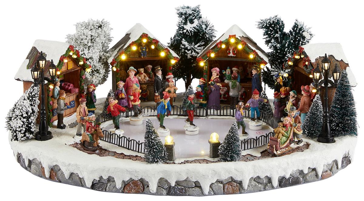 POZYTYWKA DEKORACYJNA 10055497 WINTERSZENE - zielony/czerwony, Trend, tworzywo sztuczne (44/18/30cm) - X-Mas