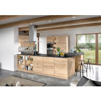 Einbauküche Riva in Eichefarben - Eiche San Remo, Natur, Holzwerkstoff - Nobilia