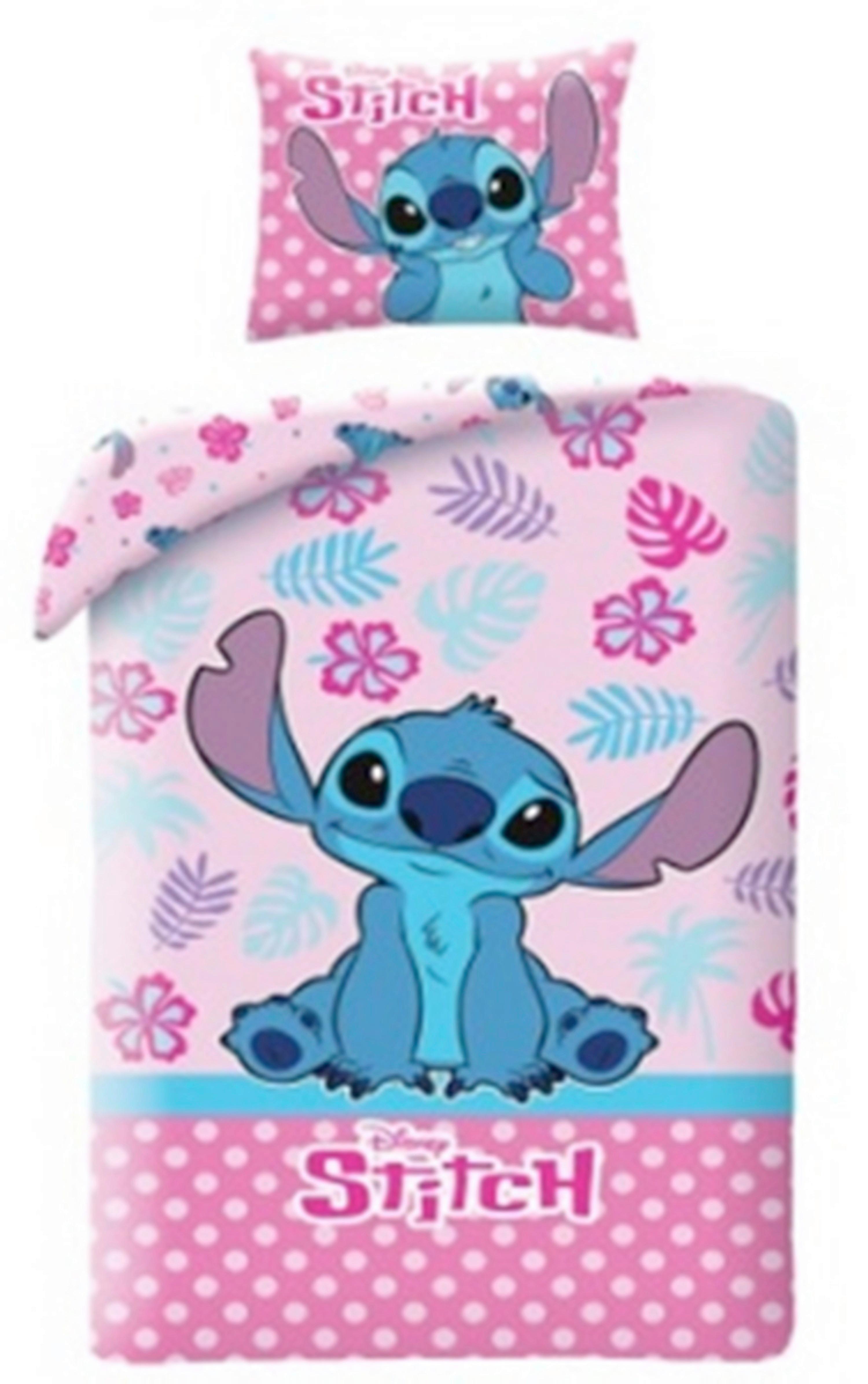 Ágyneműhuzat-garnitúra Stitch - pink, textil
