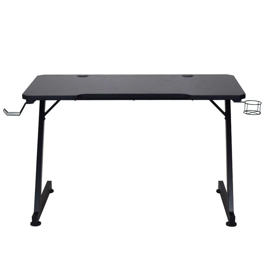Gamingtisch Racer Schwarz - Schwarz, MODERN, Holzwerkstoff/Metall (120/75/60cm) - Mömax