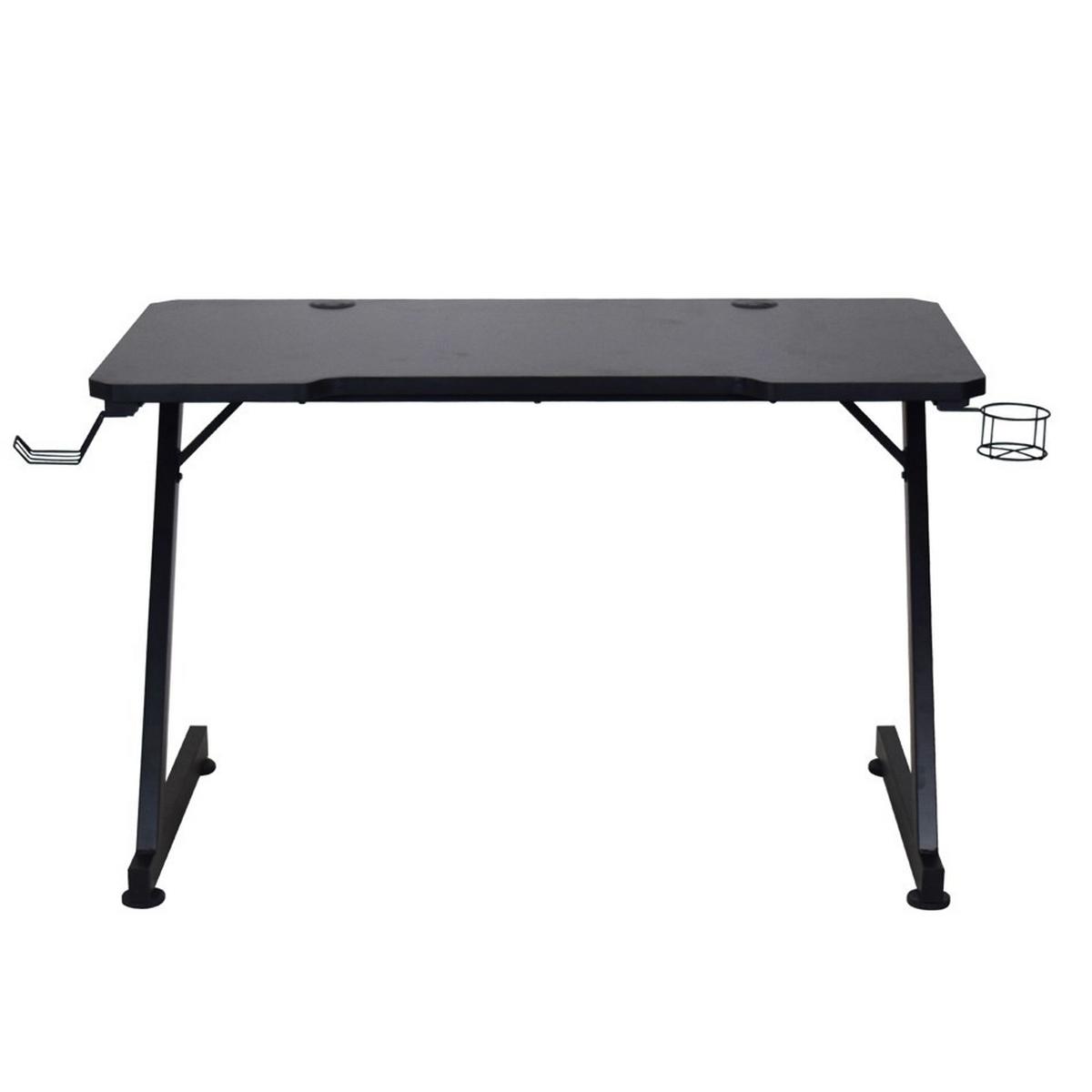 Gamingtisch Racer Schwarz - Schwarz, Modern, Holzwerkstoff/Metall (120/75/60cm) - Mömax