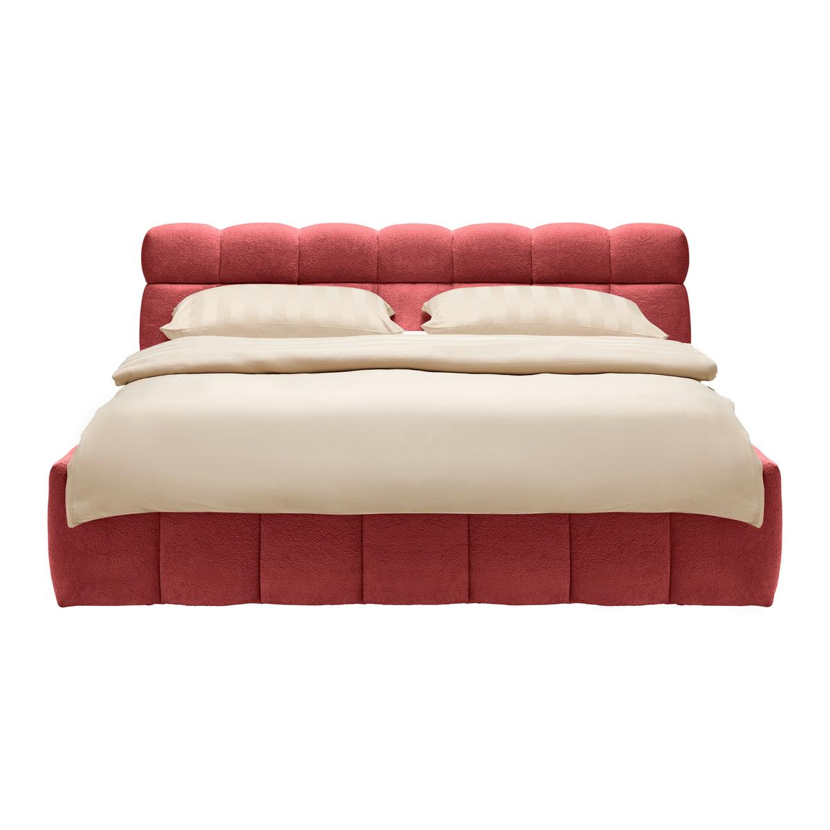 Polsterbett Monte Rot Ca. 160x200cm - Rot/Schwarz, Konventionell, Kunststoff/Textil (160/200cm) - Based