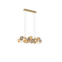 LAMPA WISZĄCA LED 7015-1404 METZ - złoty, Design, metal/szkło (60/150cm) - Wofi