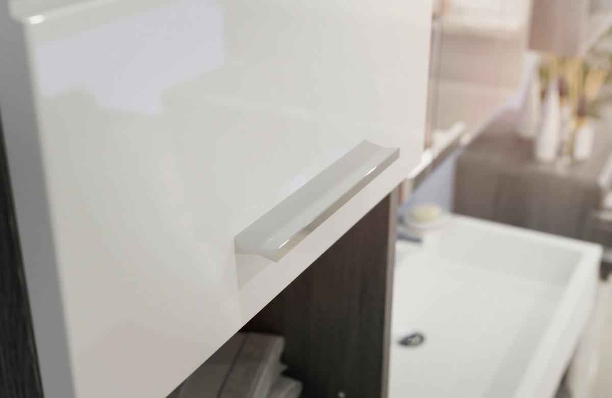 Badezimmer Scout 3-tlg. ca. 97 cm Anthrazit/Weiß - Weiß Hochglanz/Grau, MODERN, Holzwerkstoff/Kunststoff (97cm) - MID.YOU