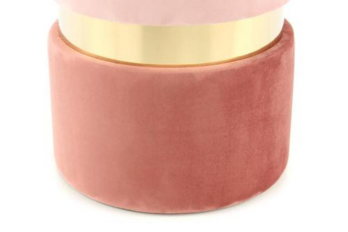 Hocker 659iq-Lpnk - Hellrosa/Dunkelrosa, Basics, Holz/Holzwerkstoff (35/46/35cm) - Kayoom