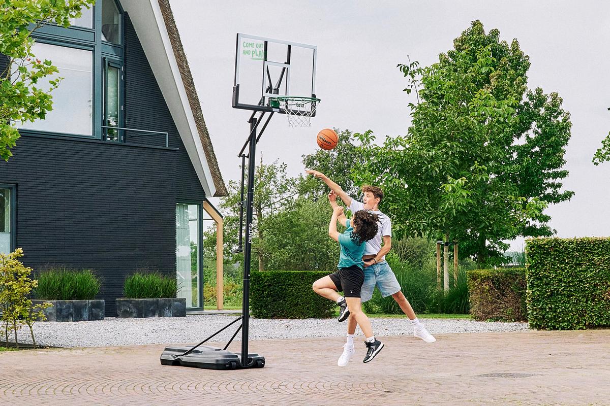 BASKETBALLSTÄNDER SALTA CENTER - Schwarz/Grün, KONVENTIONELL, Kunststoff/Metall (128/296-371/210cm) - Salta