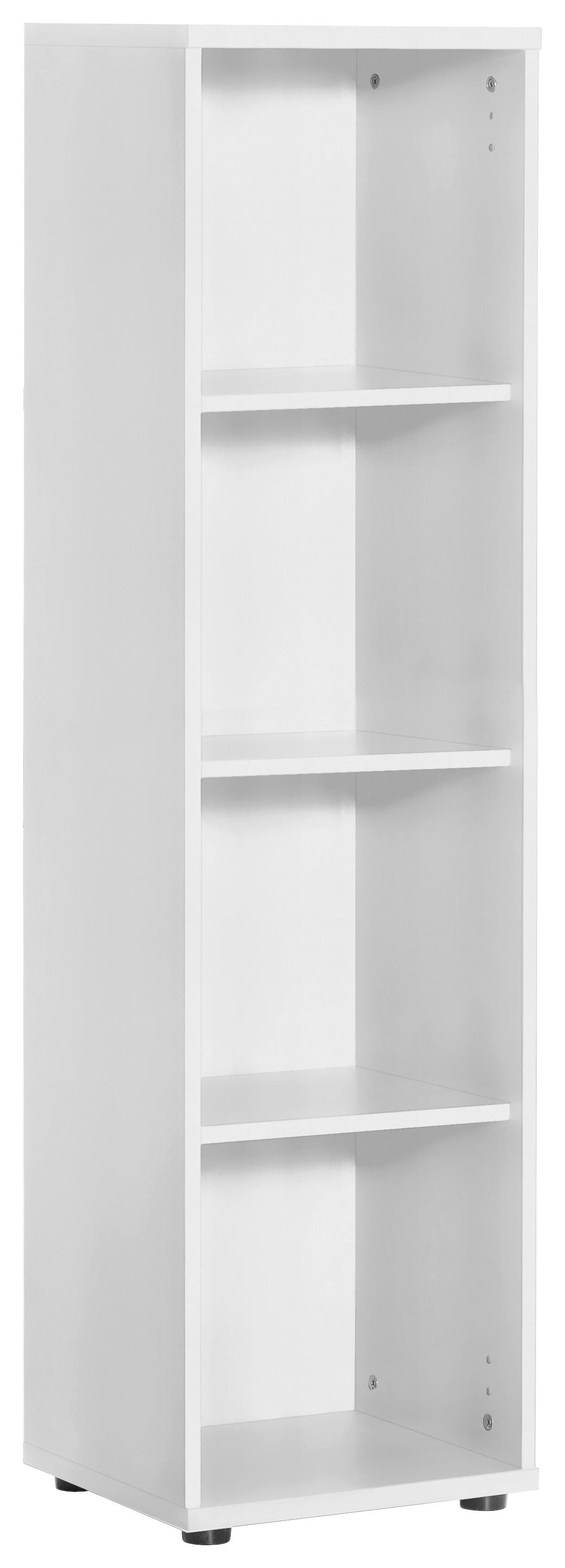 Aktenregal "Serie 200", weiß - Schwarz/Weiß, Basics, Holzwerkstoff/Kunststoff (39,3/146,9/34,5cm) - MID.YOU