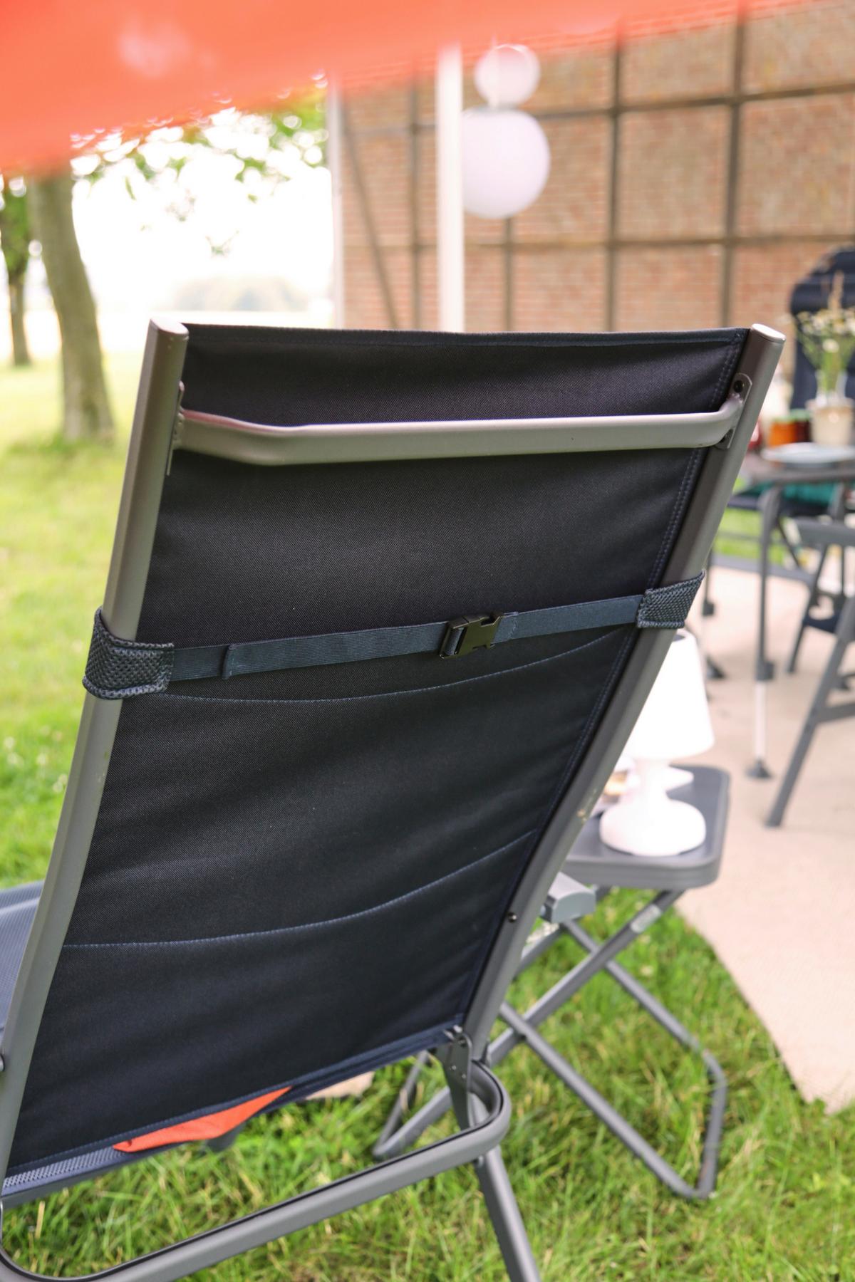 Campingsessel Dunkelblau Premium B: 75cm - Anthrazit/Dunkelblau, KONVENTIONELL, Textil/Metall (75/123/91cm) - Siena Garden
