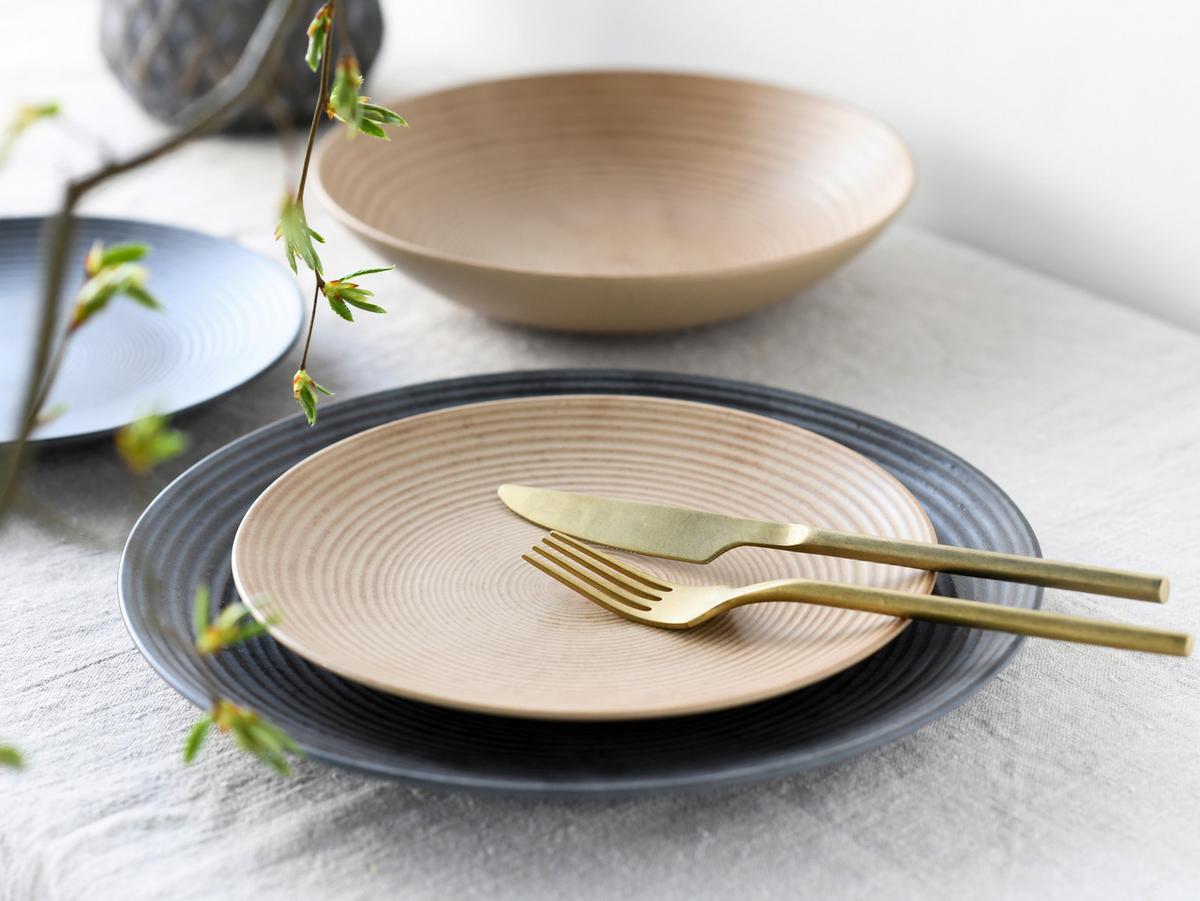 Jedilni Servis Catania Mix, 12-Delni - antracit/peščene barve, Basics, keramika - Creatable