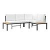 LOUNGEGRUPP ARIANNA - svart/cremefärgad, Modern, metall/textil (146/76/75cm) - Bessagi Garden