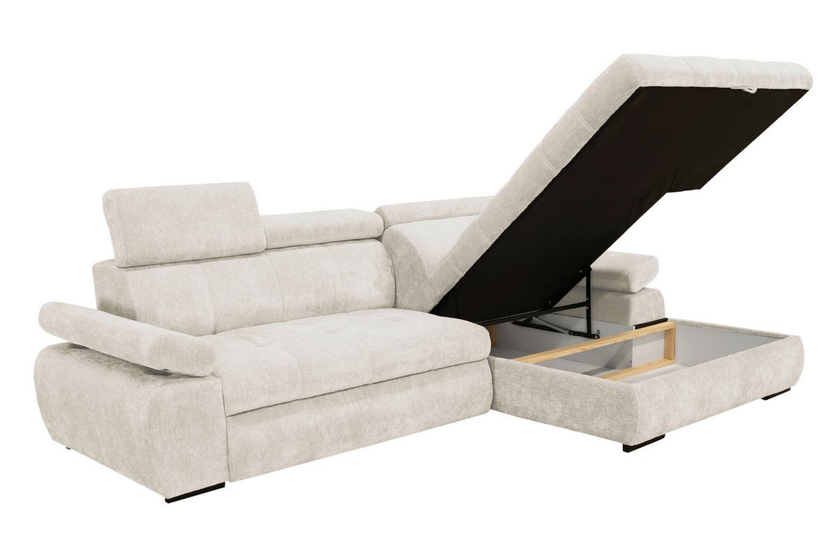 Kutna Garnitura Vegas - bež/crna, Design, drvo/tekstil (294/173cm) - Modern Living