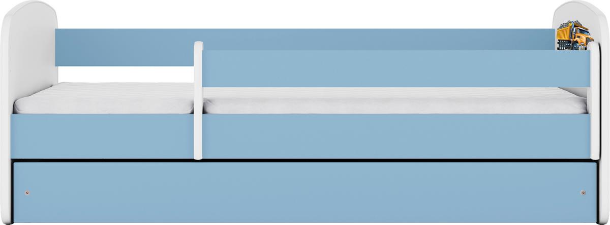 Otroška Postelja Babydreams, Bela, Modra, 80x160cm - modra/bela, Moderno, tekstil/leseni material (80/160cm) - MID.YOU