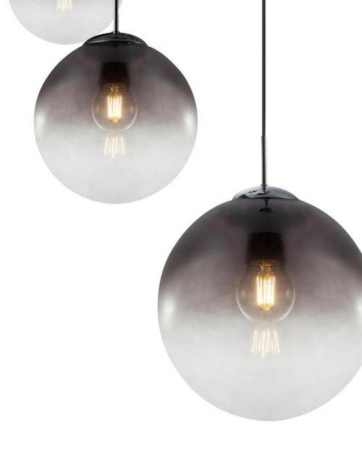 Hängeleuchte 15861-5 in Chromfarben max. 40 Watt - Design, Glas/Metall (65/150cm) - Globo
