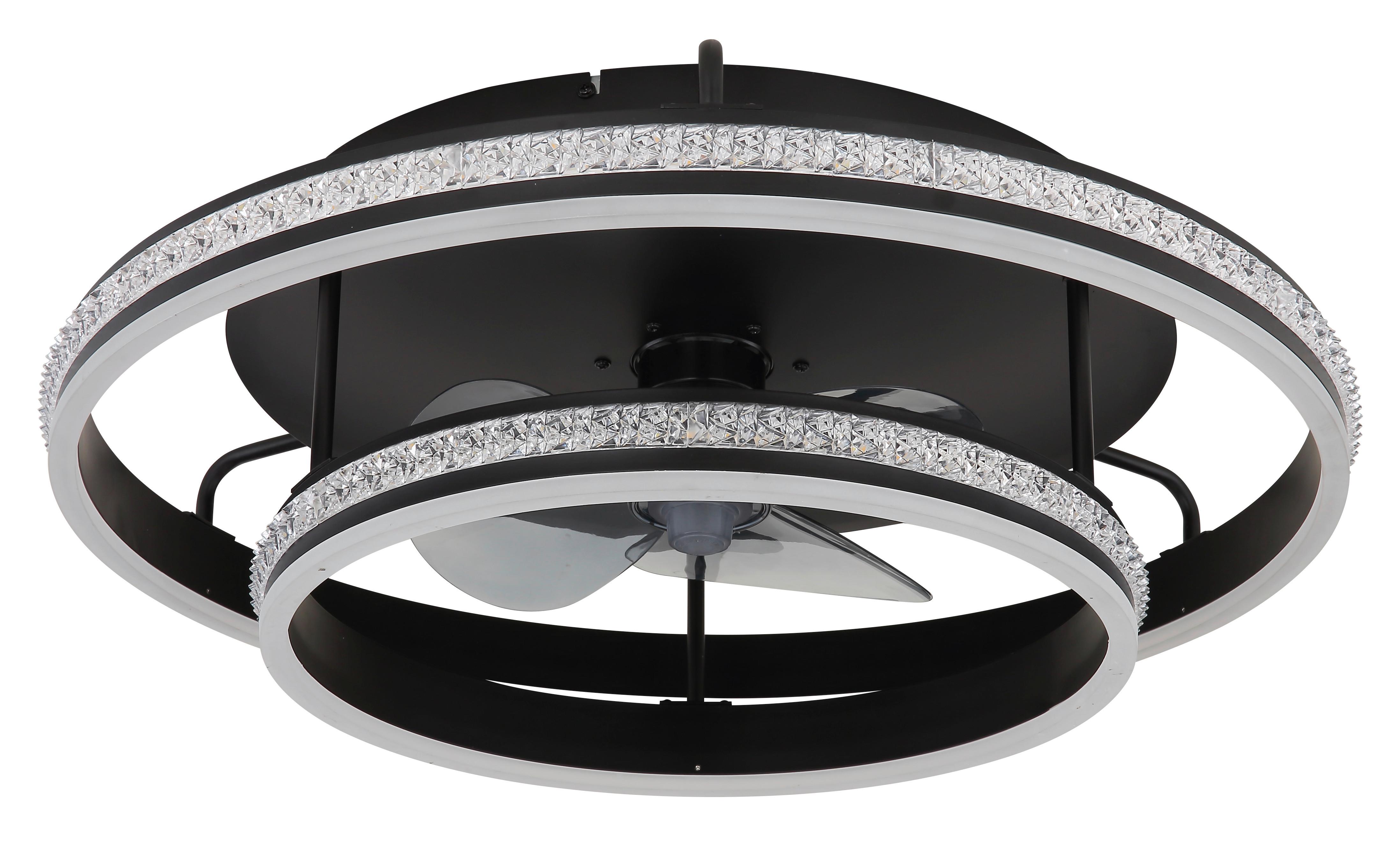 DECKENVENTILATOR 03663 - Klar/Weiss, Design, Kunststoff/Metall (60/20cm) - Globo