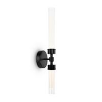 Wandleuchte Stelo Schwarz max. 7 Watt - Transparent/Schwarz, Trend, Glas/Metall (56,6/12/10,8cm) - MAYTONI