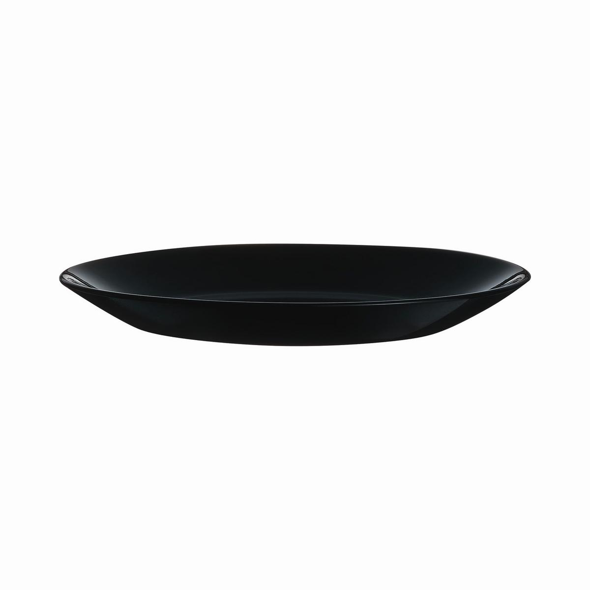 Dessertteller Brigitte Black in Schwarz Ø ca. 18cm - Schwarz, Konventionell, Glas (18/2,05cm)