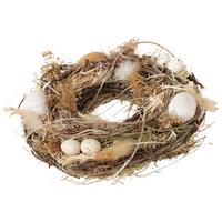 Frühlingskranz Pacua I Naturfarben/Weiß/Beige - Beige/Naturfarben, KONVENTIONELL, Naturmaterialien/Holz (25/7,5cm) - Mömax