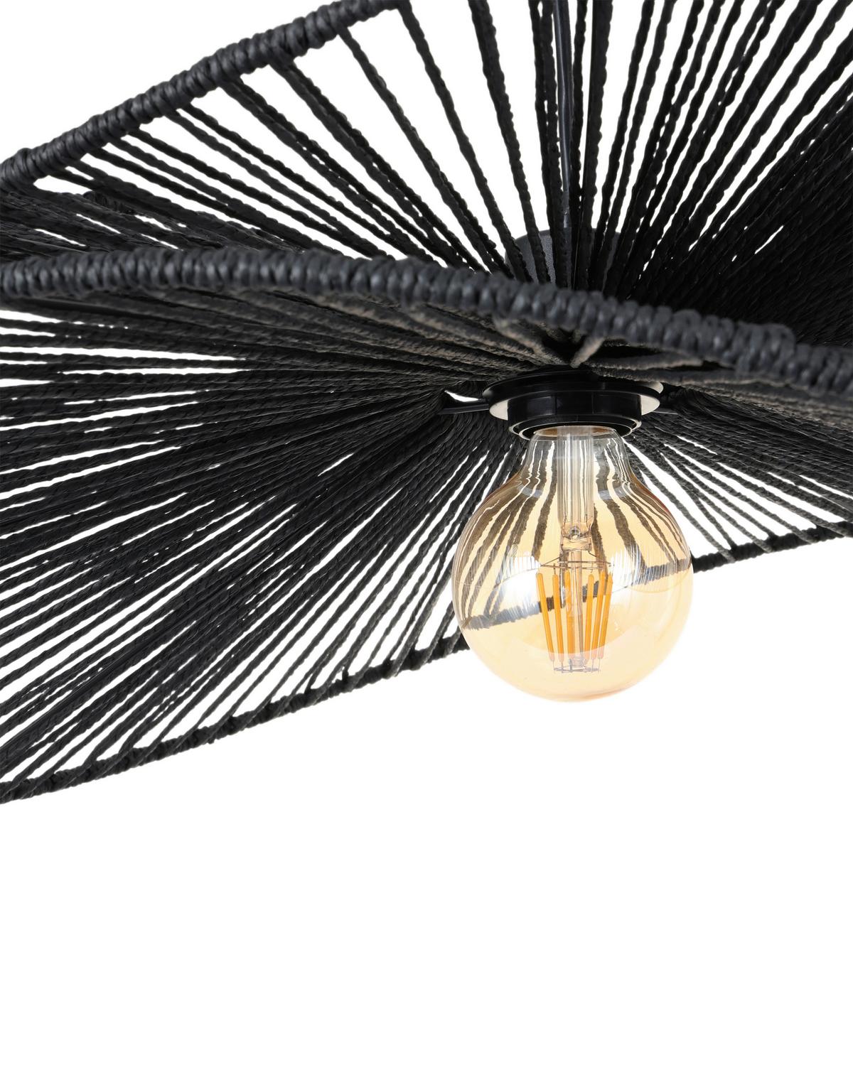 Hängeleuchte Bli Schwarz max. 25 Watt - Schwarz, MODERN, Papier/Metall (60/120cm)