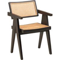 KRZESŁO Z PODŁOKIETNIKAMI EIFFEL - kolor naturalny/czarny, Modern, drewno (58/85,5/55cm) - Livetastic