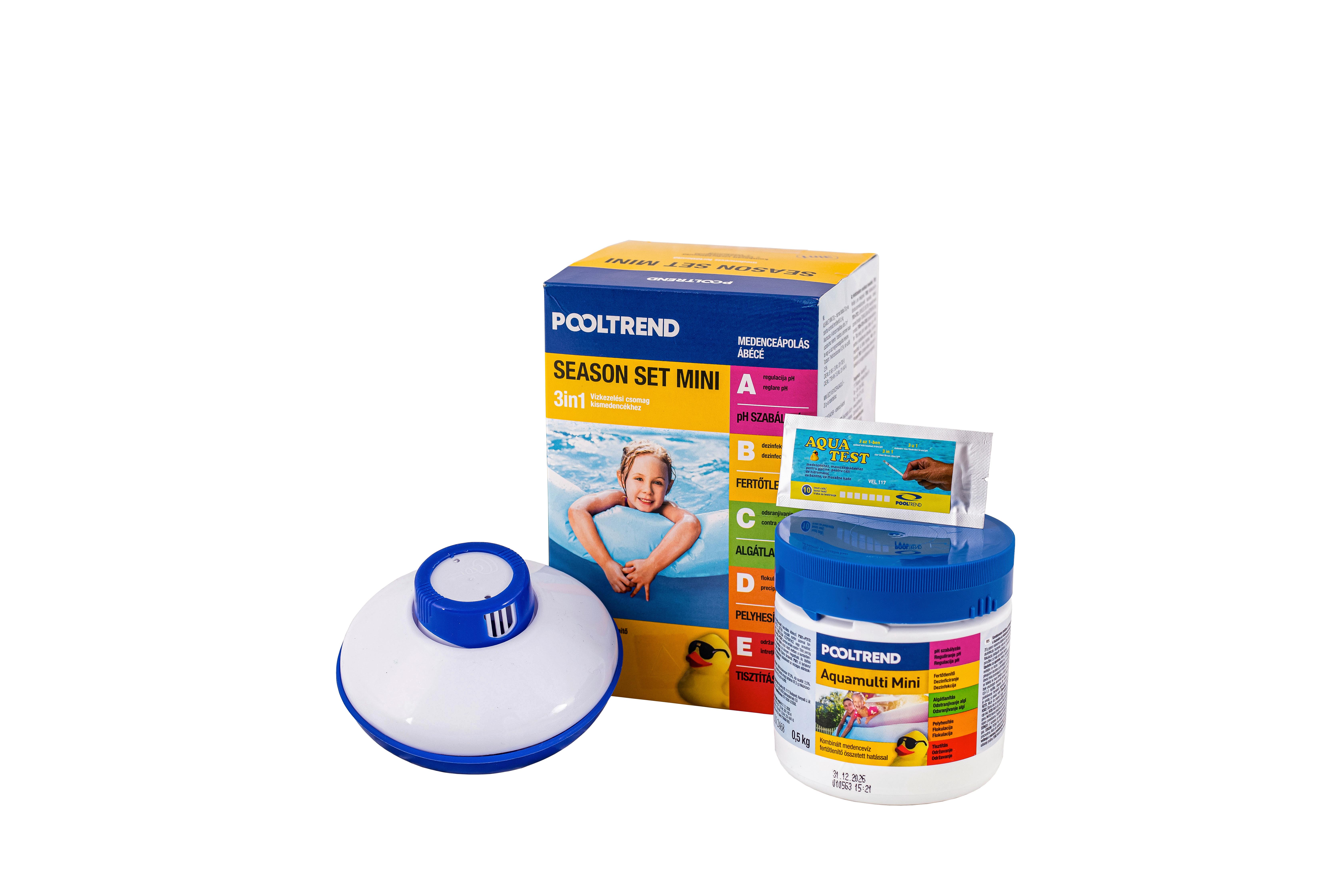 Medencetisztító Alapcsomag Season Set Mini - sárga/világoskék, karton
