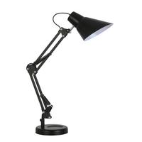 Schreibtischleuchte Alonso max. 25 Watt - Schwarz, LIFESTYLE, Metall (15/58cm) - Modern Living