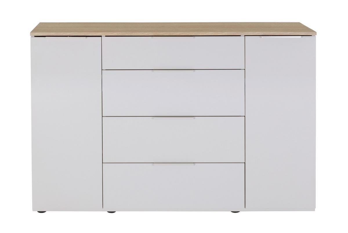 Sideboard Macchiato Eichefarben/Kaschmir - Kaschmir/Eichefarben, MODERN, Holzwerkstoff/Metall (137,4/88,5/35,5cm) - Mömax