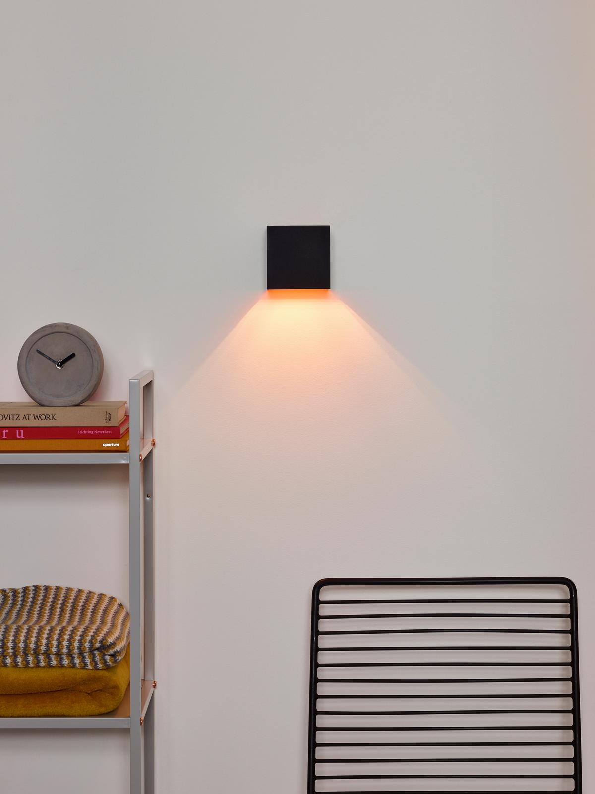 Led-wandleuchte 09217/04/30 Xio - Messingfarben/Schwarz, Design, Metall (9.7/9.7/9.7cm) - Lucide