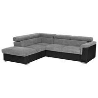Wohnlandschaft Milla Grau/Schwarz ca. 252x217 cm - Schwarz/Grau, Basics, Holz/Textil (217/252cm) - MID.YOU