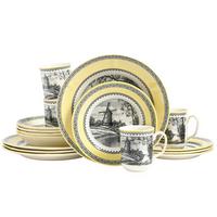 Kombinirani Servis Windmühle, 16-Delni - večbarvno, Basics, keramika - Creatable