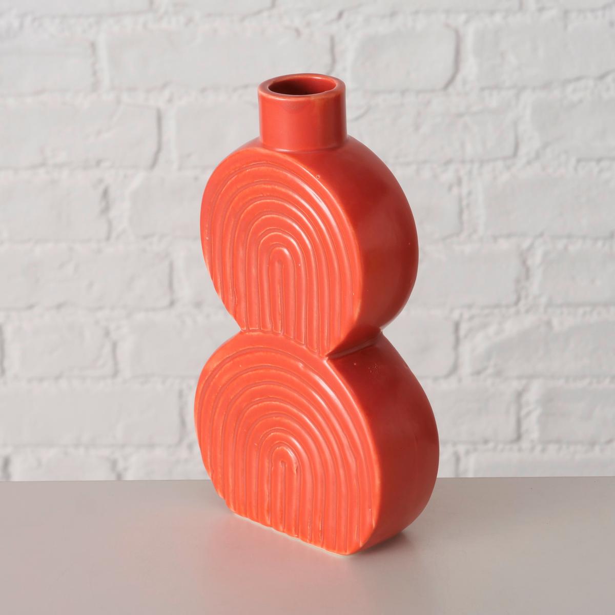 Vase Brenda I Orange - portocaliu, Modern, ceramică (11,5/4/20cm) - Mömax