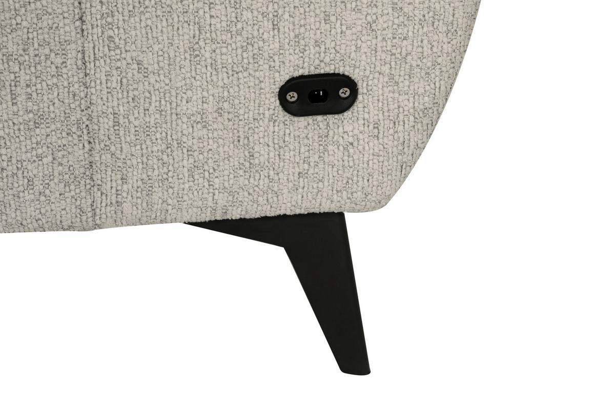 Sedežna Garnitura Venice, Desna - črna/bela, Moderno, kovina/tekstil (268/107/156cm) - Premium Living