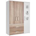 Kleiderschrank Braun/Weiß - (135/193/55cm) - PREMIUM LIVING
