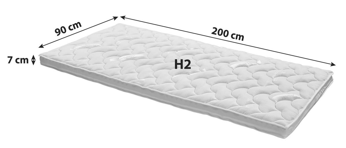 Nadmadrac Yoga - bijela, tekstil (90/200cm) - Nadana